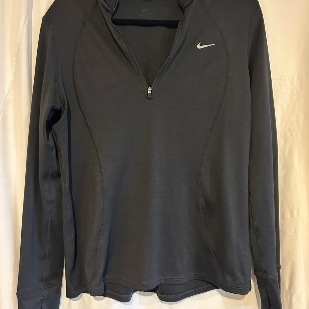 Nike Black Half-Zip Long Sleeve Top